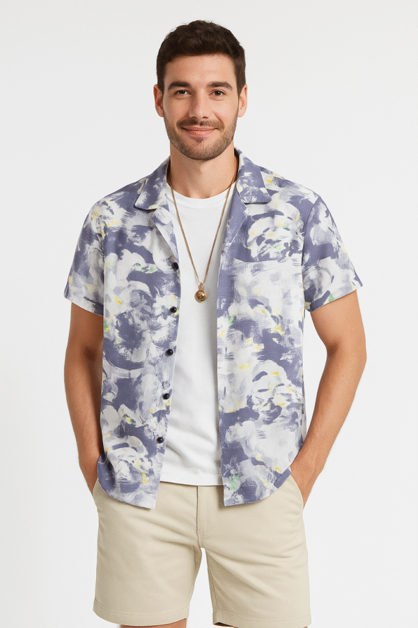 Printed Short Sleeve Shirt for Men