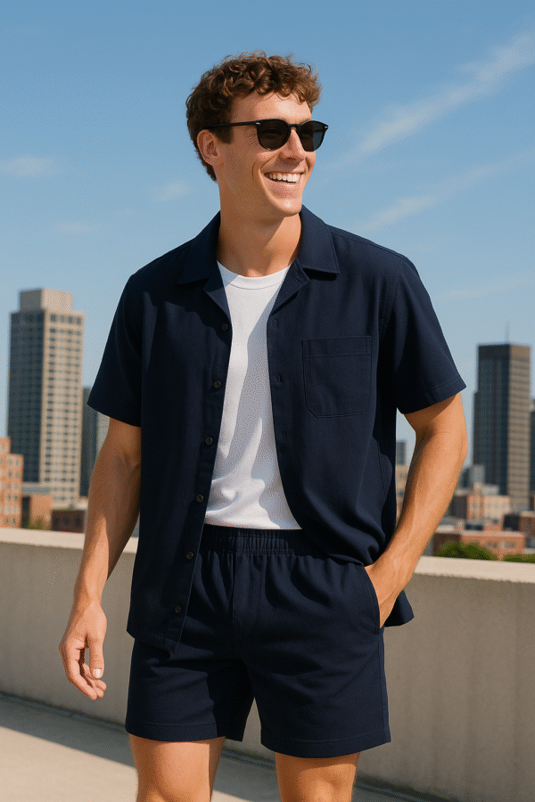 Men’s Popcorn Co-ord Set – Soft & Stylish Plain Matching Set