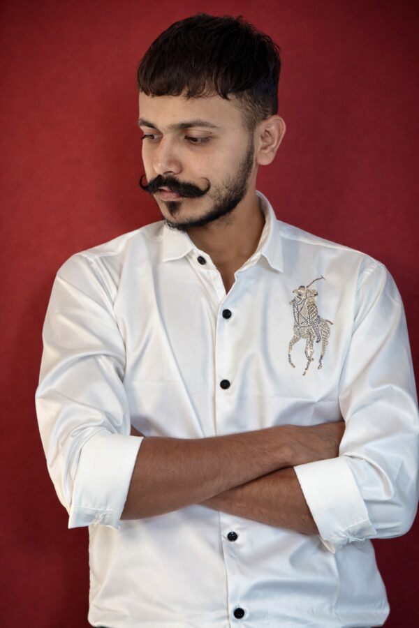 ROYAL HORSE DIAMOND PREMIUM WHITE SHIRT